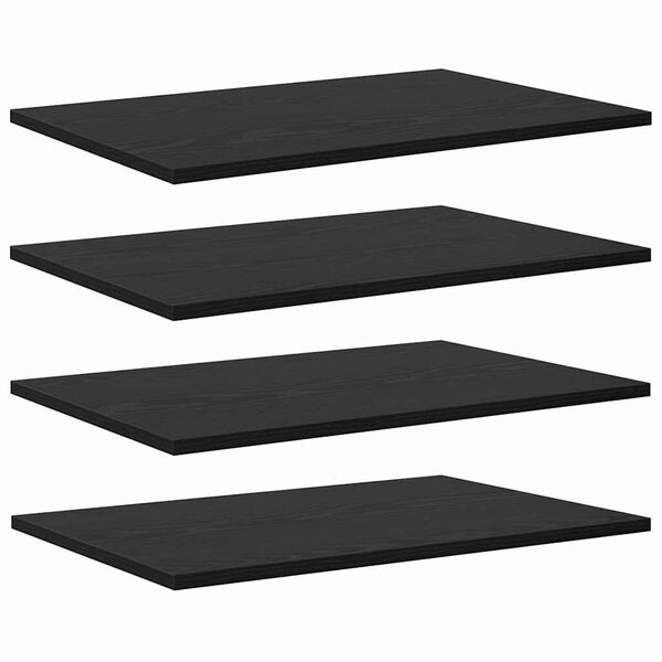 vidaXL Bookshelf Board 4 pcs Black 60 x 40 x 1.5 cm Engineered Wood