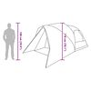vidaXL Dome Tent with Roof Grey and Orange 455 x 252 x 178 cm