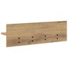 vidaXL Wall-Mounted Coat Rack Artisan Oak 60 x 10.5 x 18 cm
