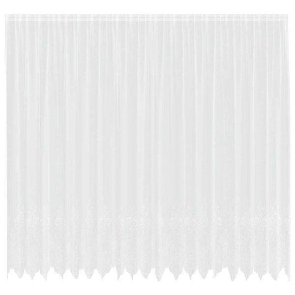 vidaXL Lace Curtain with Curtains Floral White 260 x 500 cm Polyester