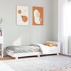 vidaXL Bed Frame without Mattress White 75x190 cm Small Single Solid Wood Pine