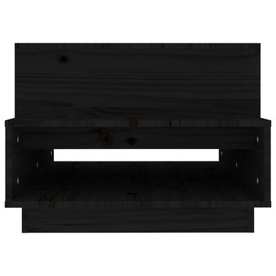 vidaXL Coffee Table Black 80x55x40.5 cm Solid Wood Pine