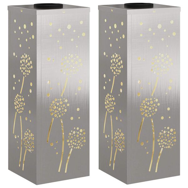 vidaXL Solar LED Pathway Light 2 pcs Stainless Steel Stainless Steel