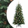 vidaXL Artificial Hinged Christmas Tree 150 cm 150 LEDs Warm White