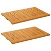 vidaXL Bath Mat Plain Brown 60 x 40 cm Wood