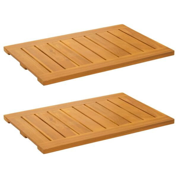 vidaXL Bath Mat Plain Brown 60 x 40 cm Wood