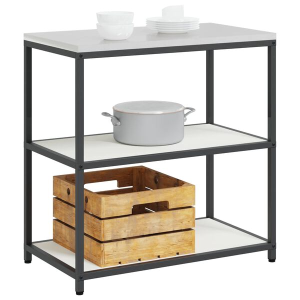 vidaXL Kitchen Storage with Shelf Silver 90 x 50 x 92 cm Steel