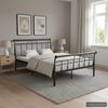 vidaXL Bed Frame without Mattress Black Metal 120x200 cm