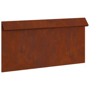 vidaXL Snail Fence 50 x 3.5 x 25 cm Weathering Steel Rusty