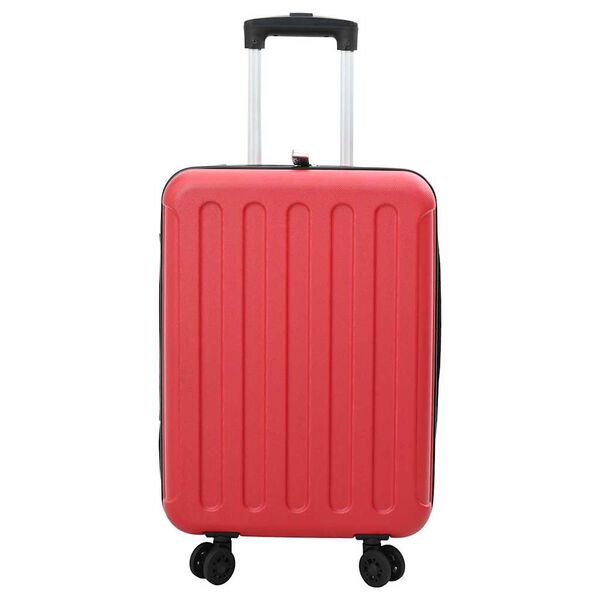 vidaXL Suitcase Folding with Lock Red 43 x 27 x 66 cm ABS Plastic