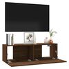 vidaXL TV Wall Cabinet Brown Oak 100x30x30 cm Engineered Wood