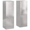 vidaXL Plant Stand 2 pcs Silver 24 x 24 x 75 cm Stainless steel