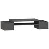 vidaXL Monitor Stand Grey 70x27,5x15 cm Solid Wood Pine