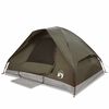 vidaXL Camping Tent Dome 4-Person Brown Waterproof