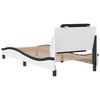 vidaXL Bed Frame without Mattress "Zadar" White and Black 90x190 cm Single Faux Leather