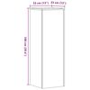 vidaXL Plant Stands 2 pcs Old Wood 33x33x100 cm Engineered Wood