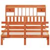 vidaXL Bookcase Bed without Mattress Wax Brown 140x190 cm Solid Wood Pine