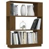 vidaXL Book Cabinet/Room Divider Honey Brown 80x25x101 cm Solid Wood