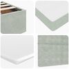 vidaXL Ottoman Bed with Mattresses Light Grey 180x200cm Velvet