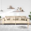 vidaXL Fabric Sofa with Cushion Cream 208 cm Fabric