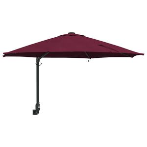 vidaXL Garden Parasol Manual Bordeaux Red 248 x 248 x 148 cm