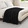 vidaXL Throw Blanket Black 150 x 130 cm Fleece