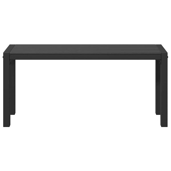 vidaXL Garden Bench Black 100 x 28 x 45cm Steel
