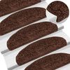 vidaXL Stair Mats 10 pcs 65x21x4 cm Brown Half Round Large