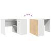 vidaXL Corner Desk with Drawer White 102 x 88 x 75 cm