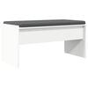 vidaXL Hall Bench with Cushion White 83 x 38 x 40 cm