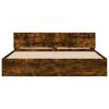 vidaXL Bed Frame without Mattress Smoked Oak 160x200 cm