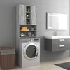vidaXL Washing Machine Cabinet Grey Sonoma 64x25.5x190 cm
