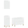 vidaXL 3 Piece Bathroom Cabinet Set DELFT High Gloss White