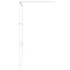 vidaXL Walk-in Shower Wall White 115x195 cm Clear ESG Glass