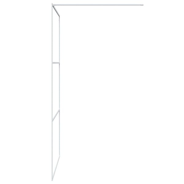vidaXL Walk-in Shower Wall White 115x195 cm Clear ESG Glass