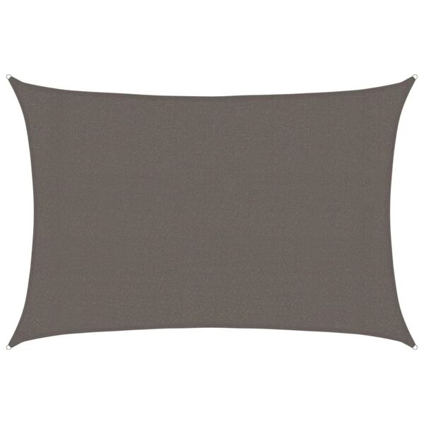 vidaXL Sunshade Sail 160 g/m² Anthracite 3x5 m HDPE