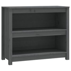 vidaXL Book Cabinet Grey 80x35x68 cm Solid Wood Pine