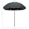 vidaXL Garden Parasol with Steel Pole 300 cm Anthracite