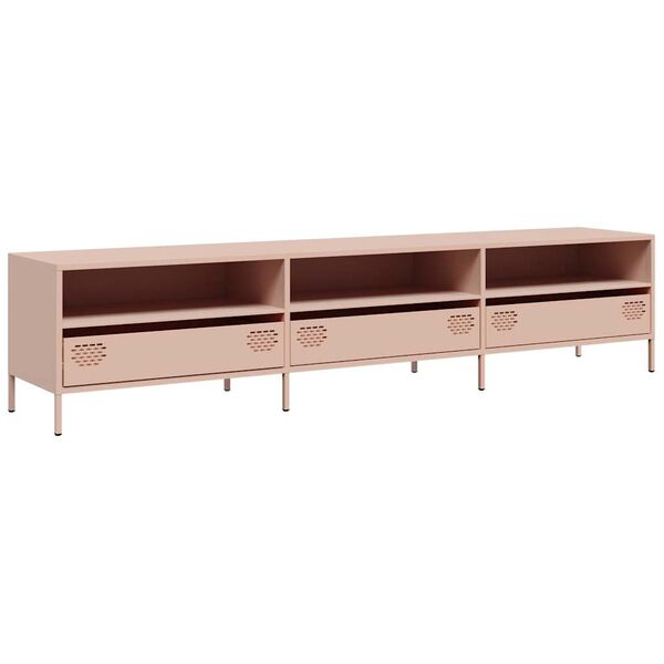 vidaXL TV Cabinet Pink 202x39x43.5 cm Cold-rolled Steel