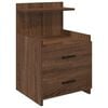 vidaXL Bedside Cabinets 2 pcs with 2 Drawers Brown Oak 40x36.5x62 cm