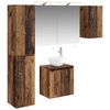 vidaXL Bathroom Cabinet Set 5 pcs Old Wood 50 x 14.5 x 70 cm