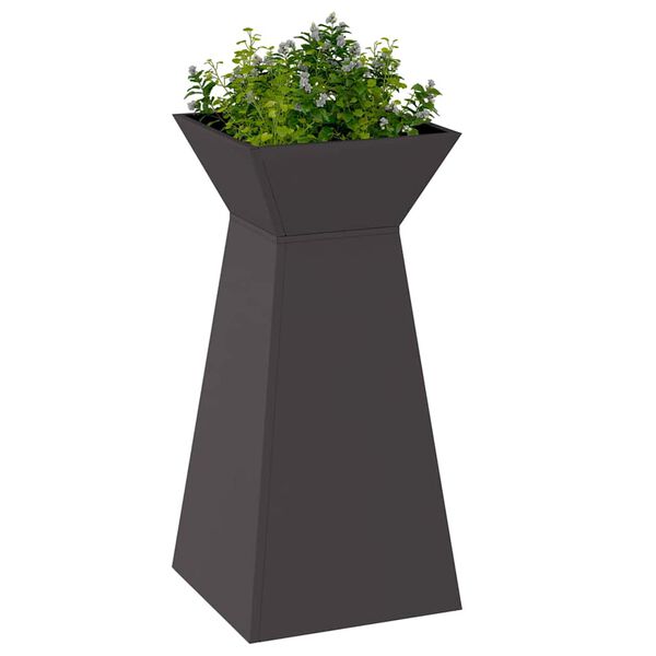 vidaXL Pillar Planter Black 35 x 35 x 73 cm