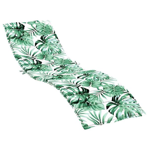 vidaXL Lounger Cushion Leaf Leaf Pattern 200 x 70 x 3 cm Oxford Fabric