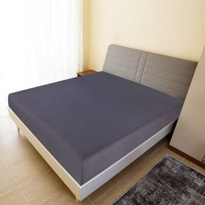 vidaXL Jersey Fitted Sheet Anthracite 100x200 cm Cotton