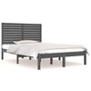vidaXL Bed Frame without Mattress Grey 135x190 cm Double Solid Wood