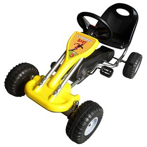 vidaXL Pedal Go Kart Yellow