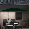 vidaXL Garden Parasol Green 248.5 x 247.5 x 160 cm Polyester and Steel