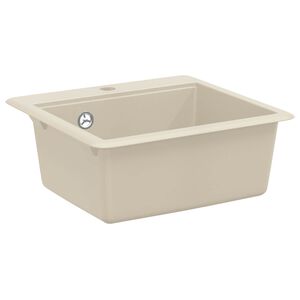 vidaXL Sink 80% Quartz and 20% Resin 470 x 440 mm Beige