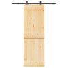 vidaXL Sliding Door with Hardware Set 70x210 cm Solid Wood Pine