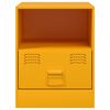 vidaXL Bedside Cabinet Mustard Yellow 34.5x39x44 cm Steel